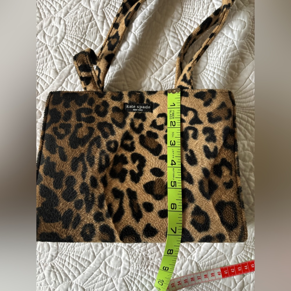 Vintage 90s Kate spade fuzzy leopard shoulder bag - Picture 6 of 9